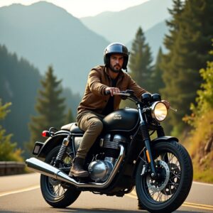 Royal Enfield Shotgun 650 mountain ride