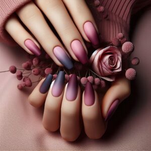Matte Gradient Manicure